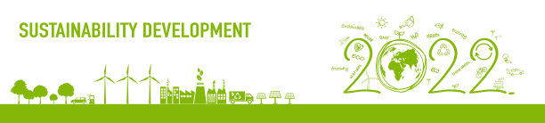 2022年新年环保，可持续性规划概念和世界环境涂鸦图标，矢量插图图片下载