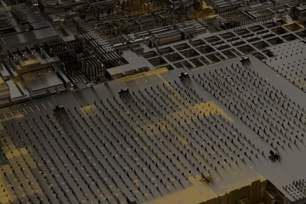 用于景观技术或加密技术商业场景的3d渲染模式图片下载