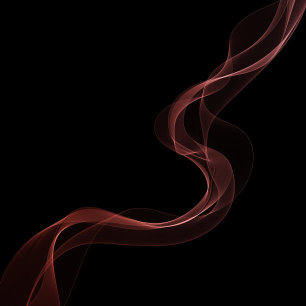 红色半透明波在黑色背景。每股收益10图片下载