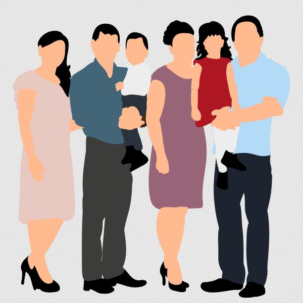 大家庭抱着小孩拍照图片下载