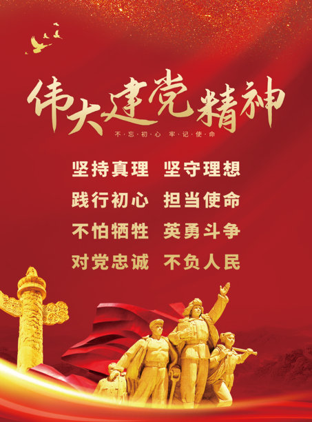 建党精神党建宣传平面海报图片下载