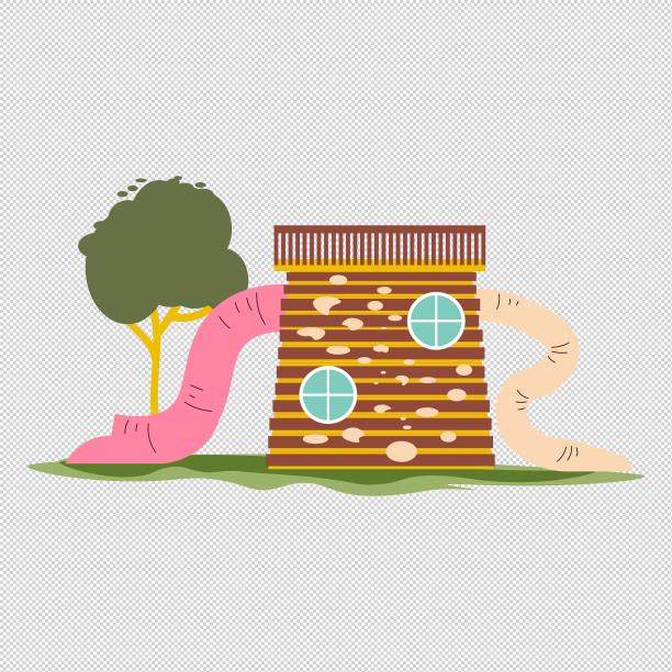 景观台滑梯大树图片下载