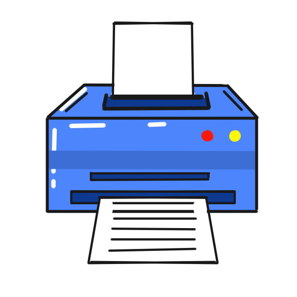 蓝色打印机办公图片下载