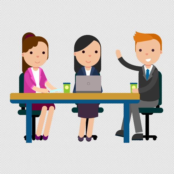 男女商务办公桌图片下载