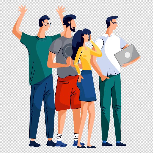 男女站立鼓掌图片下载