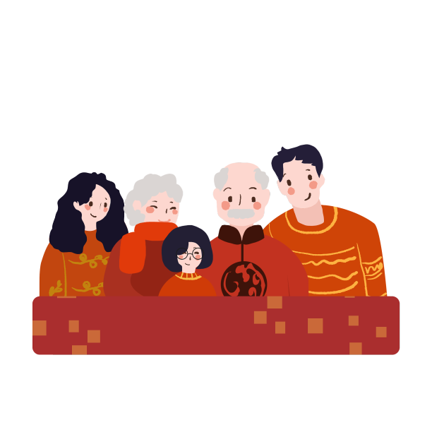 新年春节拍全家福一家人图片下载