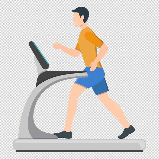 男人跑步机健身图片下载