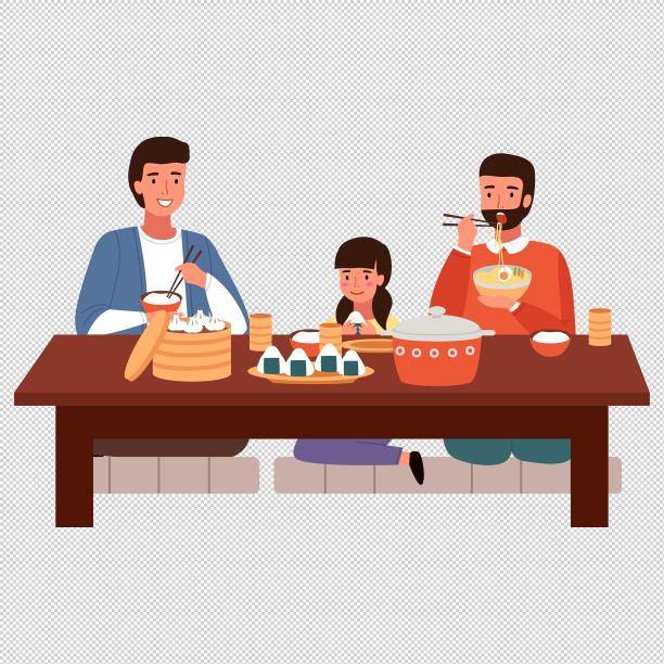 男人小女孩饭团图片下载