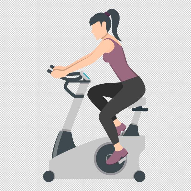 女人动感单车健身图片下载