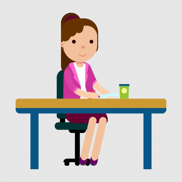 女人签字笔咖啡图片下载