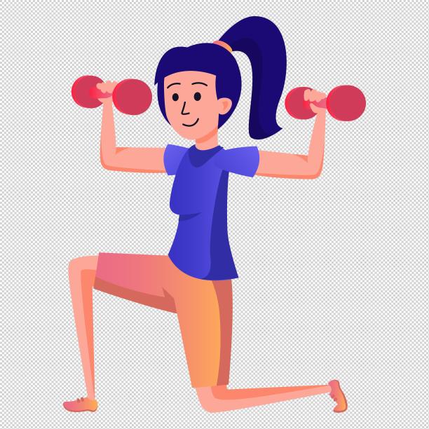 女人哑铃举重健身图片下载