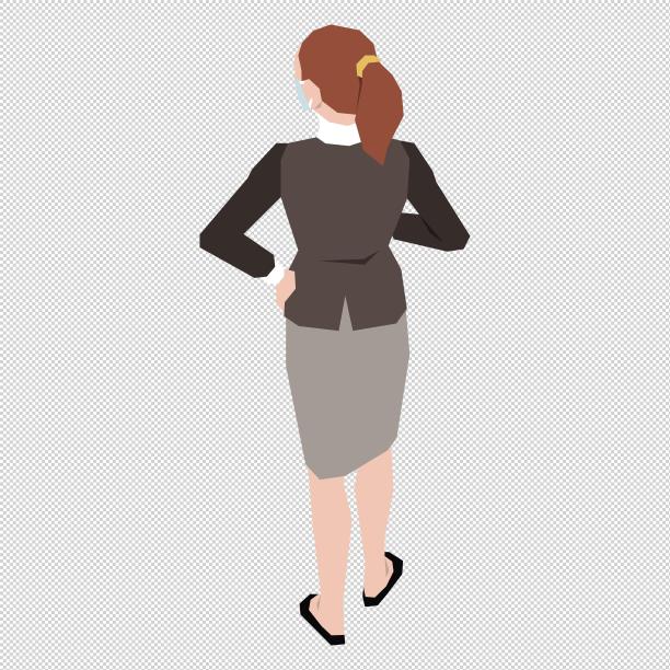女人职业装背影图片下载