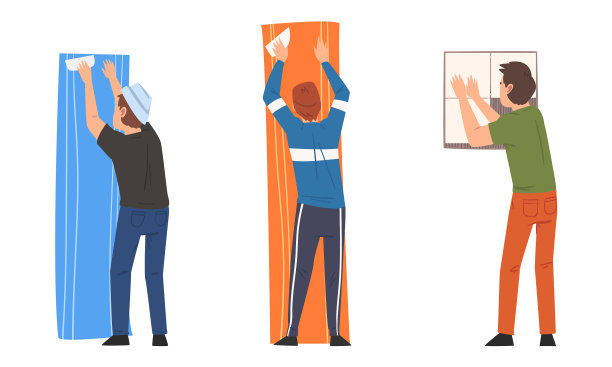 修补工或修理工作为熟练的墙工图片下载