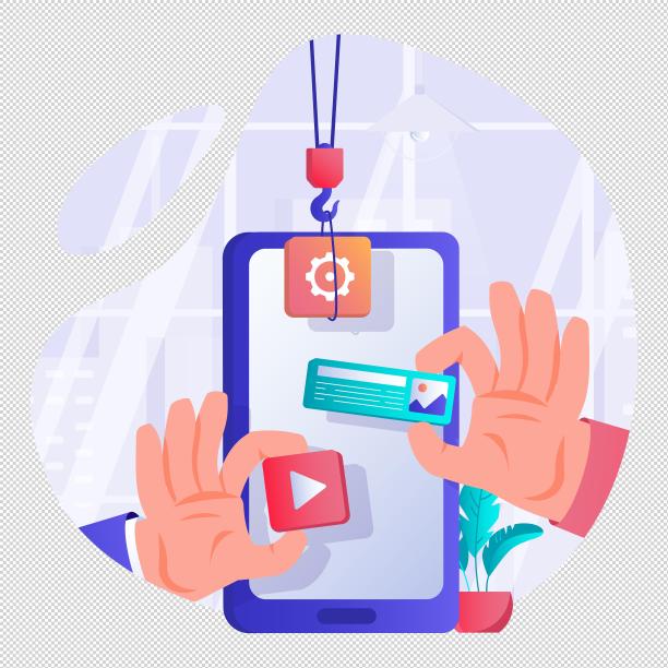 手机手捏着视频图标照片文件图片下载