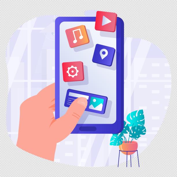 手拿着手机架子盆栽图片下载