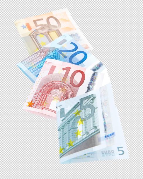 四个欧元钞票图片下载