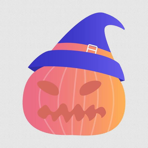 万圣节南瓜头巫师帽图片下载
