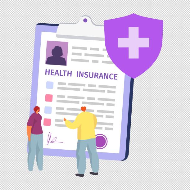 文件夹健康保险男女图片下载