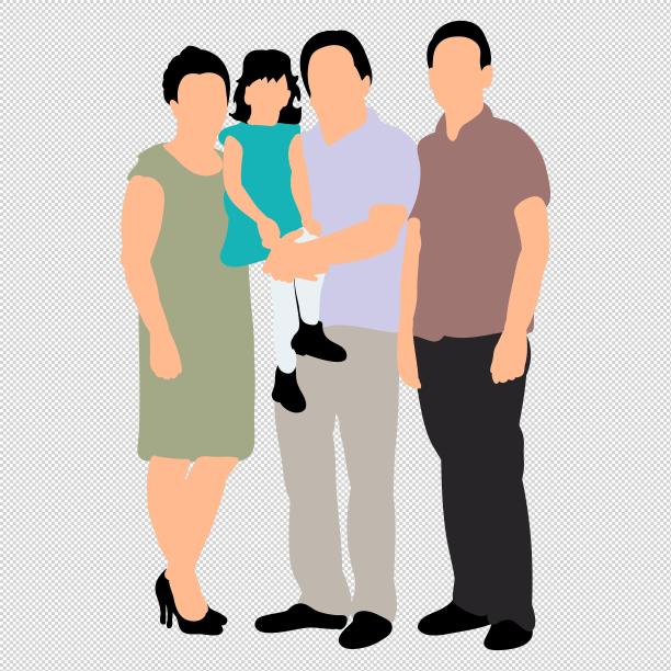 一家人男女小孩图片下载