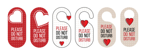 标签门情人扰乱红色背景。矢量图标。节日的概念。向量旗帜。图片下载