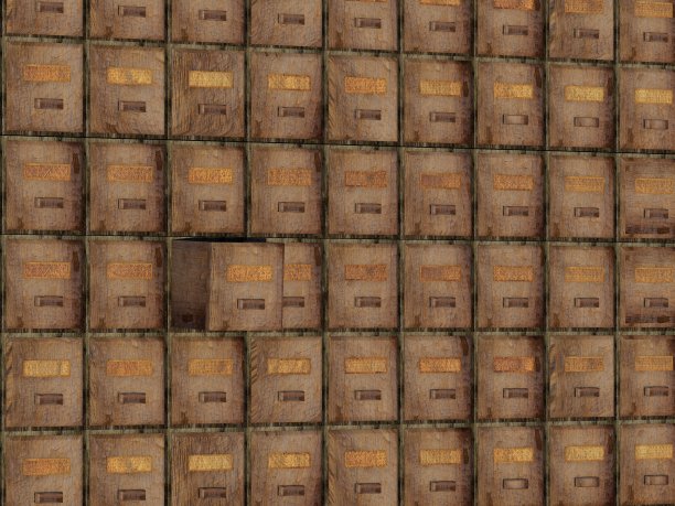 用于存放中药材的古董箱的3d渲染图片下载