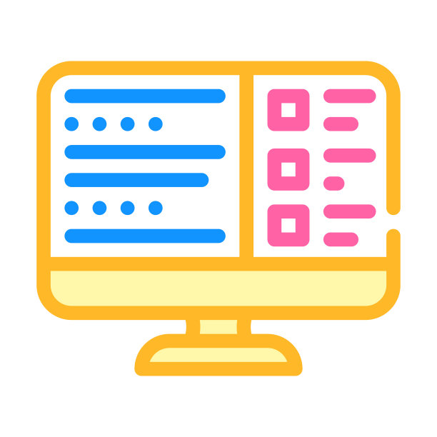 测试在线颜色图标矢量插图图片下载