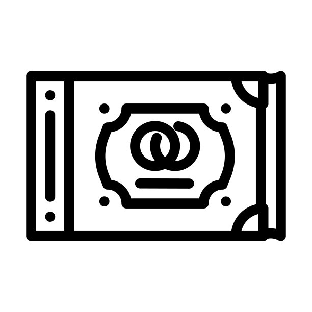 婚礼相册线图标矢量插图图片下载