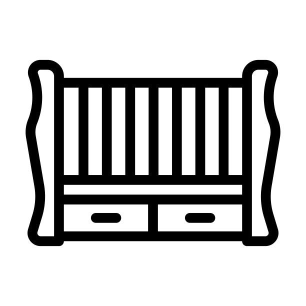 童床线图标矢量插图图片下载