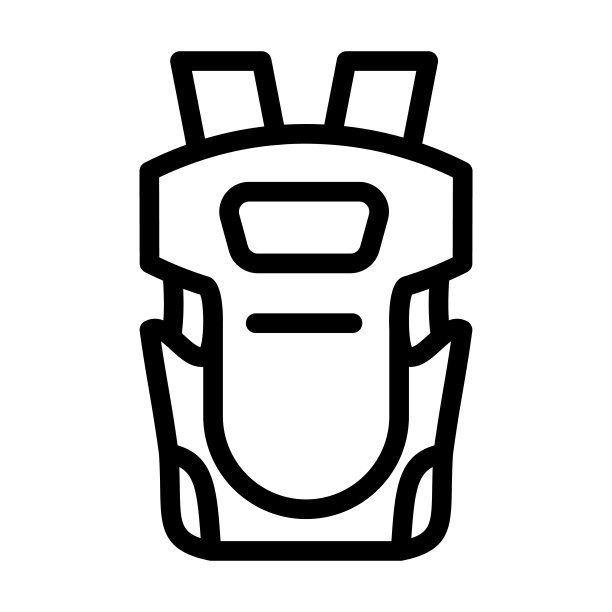 吊带附件婴儿线图标矢量插图图片下载