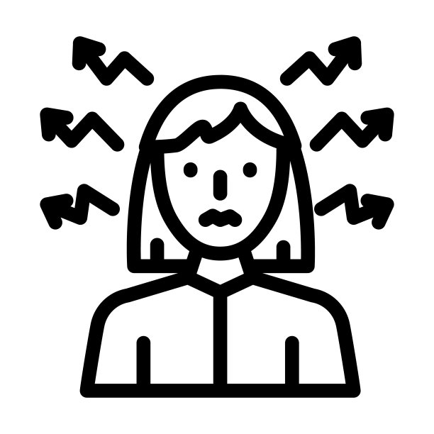 神经母亲女人线图标矢量插图图片下载