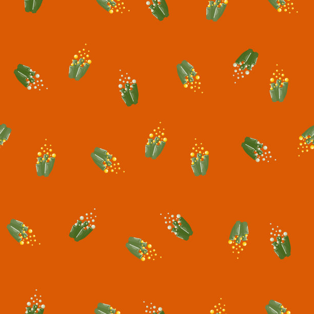 带有气泡的珊瑚礁无缝图案。海洋植物的背景。矢量插图为儿童有趣的纺织品。图片下载