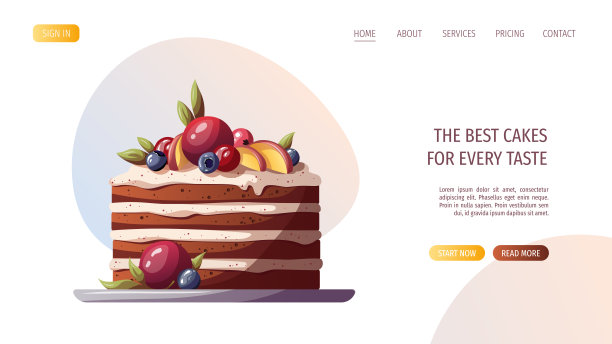 浆果和水果蛋糕。烘焙、烘焙店、烹饪、甜食、甜点、糕点概念。图片下载