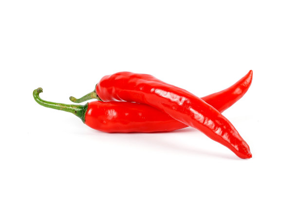 红辣椒孤立在白色的背景上图片下载