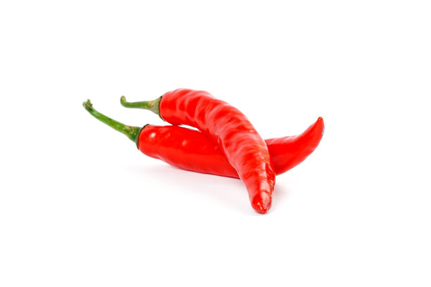 红辣椒孤立在白色的背景上图片下载