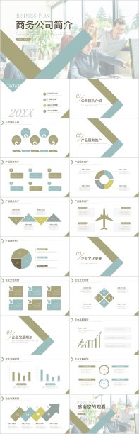 高端大气商务风企业介绍PPT通用模板4222图片下载