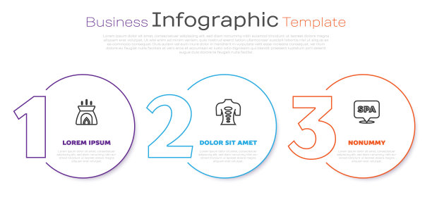 设有香薰蜡烛、按摩石疗及水疗沙龙。业务信息模板。向量图片下载