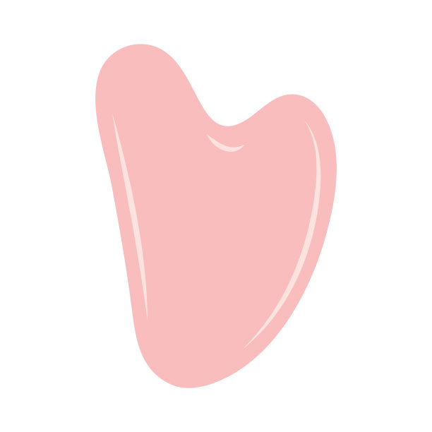 面部按摩工具，皮肤护理常规。石英玉面辊和刮砂刮刀。美容仪式的概念。矢量孤立插图，图标设置图片下载