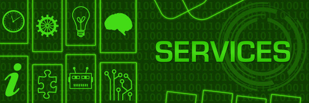 绿色霓虹技术形成水平图片下载