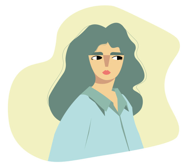 摘要现代女性人面人像艺术流行的背景模板海报卡片。新潮艺术简约背景海报墙艺术印刷。手绘平面风格的插图。集图片下载