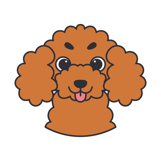 孤立的贵宾犬品种向量可爱的化身图片下载