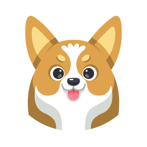 孤立的可爱化身的柴犬品种向量图片下载