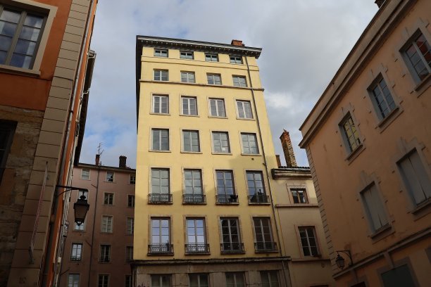 里昂- Croix Rousse的典型建筑图片下载