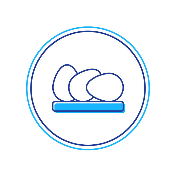 填充轮廓鸡蛋图标孤立在白色背景上。向量图片下载