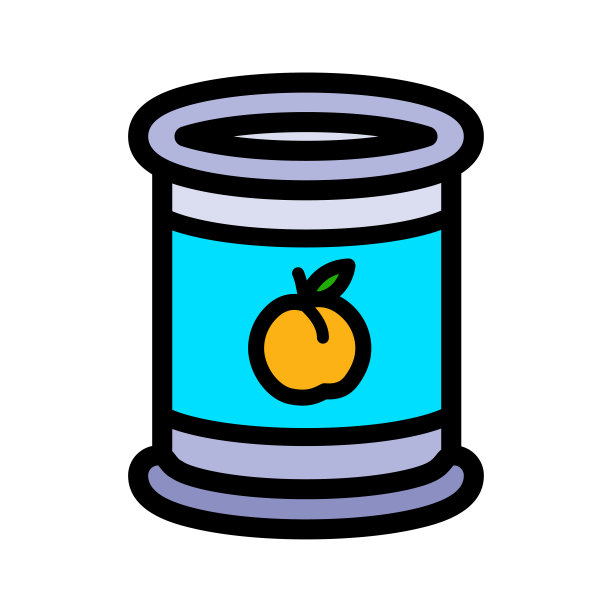 罐头食品的图标图片下载