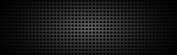 金属网的背景。黑色的穿孔金属板。钢背景与黑色的细胞。碳质质感，光影效果。黑色的金属板。复合材料。矢量图图片下载