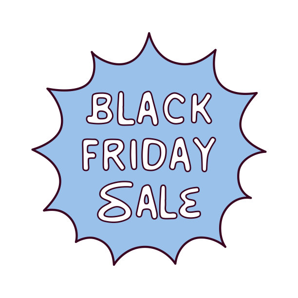 孤立的黑色星期五商店促销矢量插图图片下载