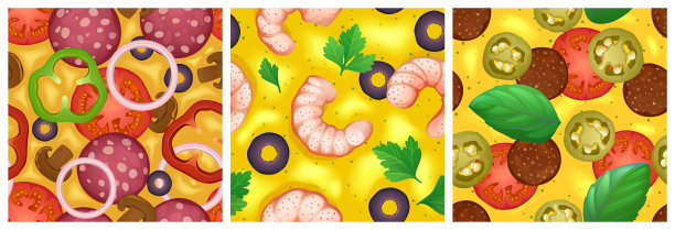 披萨无缝纹理的游戏重复模式图片下载