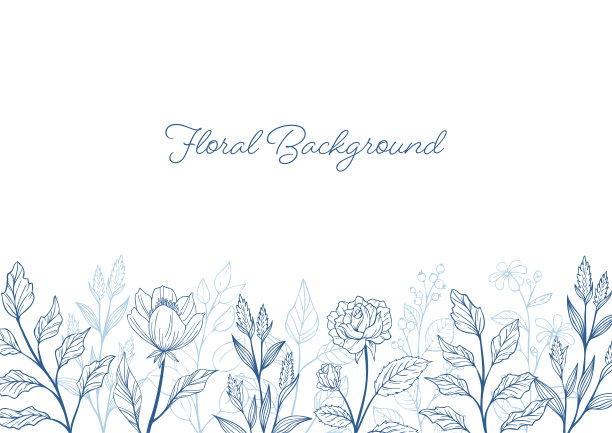 花的背景与向量插图图片下载