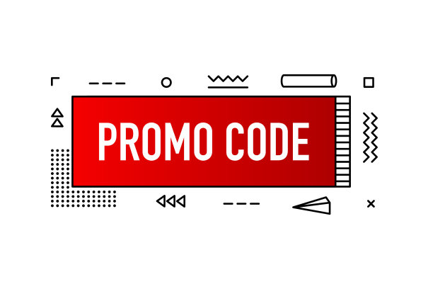 促销码几何红色横幅白色图片下载
