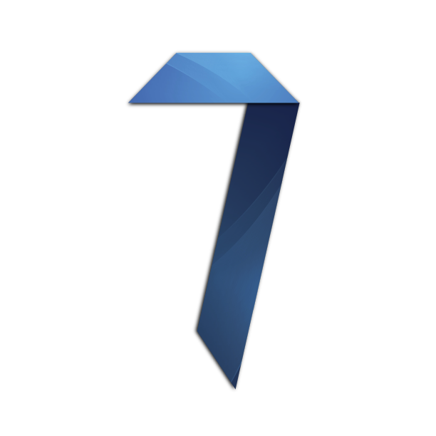 蓝色商务简约折纸数字倒计时数字图片下载